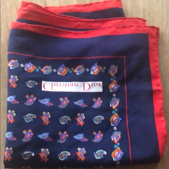 Christian Dior silk paisley scarf NEW - Picture 1 of 5